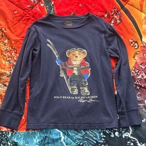 Polo by Ralph Lauren Kids Graphic Bear Long Sleeve Tee
